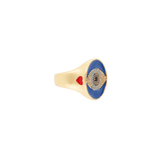 ANILLO OJO TURCO ESMALTE AZUL