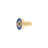 ANILLO OJO TURCO ESMALTE AZUL