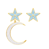 ARETES KOSMOS BIANKA/LUNA ASIMETRICO TURQUESA