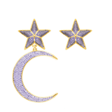 ARETES KOSMOS BIANKA LUNA ASIMETRICO AMATISTA
