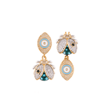CATARINA NILO AQUA EVIL EYE EARRINGS