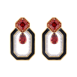 MESMERA MISI BLACK GARNET EARRINGS