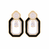MESMERA MISI BLACK CRYSTAL EARRINGS