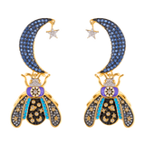 VESPA HAPPI PURPLE AQUA EARRINGS
