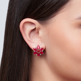 LOTUS FLOWER RUBY STUDS