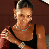 NILO AQUA EVIL EYE HOOPS