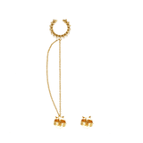 EAR CUFF BAGUETTE CHAIN MIMOSA CRISTAL