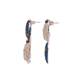 INFINARA DELIRIUM SAPPHIRE CRYSTAL EARRINGS