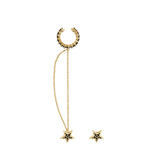 EAR CUFF BAGUETTE CHAIN MIMOSA ONIX