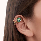 EAR CUFF AQUILA ESTRELLA/LUNA ESMERALDA