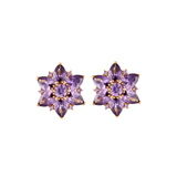 LOTUS FLOWER AMETHYST STUDS