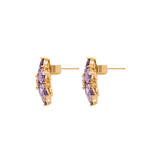 LOTUS FLOWER AMETHYST STUDS