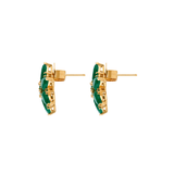 LOTUS FLOWER MILKY GREEN STUDS
