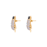 DELIRIO ANKA CRYSTAL AQUA STUD EARRINGS