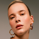 CATARINA MAAT AMETHYST HOOPS