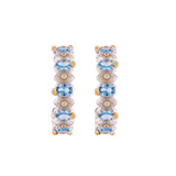 NILO AQUA EVIL EYE HOOPS