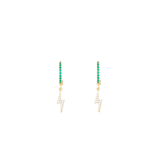 MINI HOOPS ESMERAL/RAYITO MIMOSA CRYSTAL
