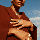 SUBLIME MISI AQUA CRYSTAL RING