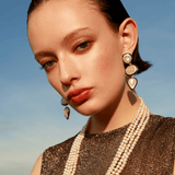 HALO MISI MOONSTONE DROP EARRINGS