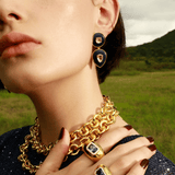 MISI STONE LAPIS LAZULI DROP EARRINGS