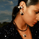 KEMET BEE ONYX EAR CUFF
