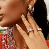 ANKA AMETHYST DELIRIUM BEETLE EAR CUFF STUDS