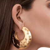 HOOPS LISO ELECTRA DORADO