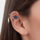 EAR CUFF CELESTE ZAFIRO ESTRELLA/RAYITO
