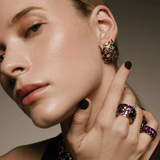 DELIRIO JEPRI ONYX STUDS EARRINGS