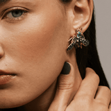 VESPA RA BLUE AMETHYST STUDS EARRINGS
