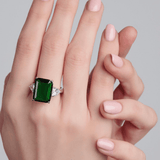ANILLO MINAS GERAIS ESMERALDA RODIO