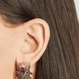 LILY BEETLE ONYX STUDS