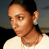 SABAH OCTAGON STUD EARRINGS