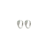 EMERALD SNAKE MINI HOOPS