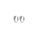 SAPPHIRE SNAKE MINI HOOPS
