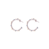 NILO AQUA EVIL EYE HOOPS