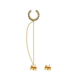 EAR CUFF BAGUETTE CHAIN MIMOSA ONIX