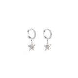 ESTRELLITA MIMOSA CRYSTAL MINI HOOPS