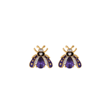 MINI VESPA HAPPI AMETHYST STUDS EARRINGS