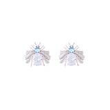 CANDY BEE AQUA STUDS EARRINGS