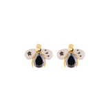 KEMET BEE ONYX STUD EARRINGS