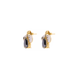 KEMET BEE ONYX STUD EARRINGS