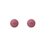 RUBY MICROCRYSTAL STUDS EARRINGS