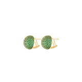 GREEN GOLD MICROCRYSTAL STUDS EARRINGS