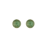 GREEN GOLD MICROCRYSTAL STUDS EARRINGS