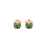 MINI ROYAL THOT EMERALD STUDS EARRINGS