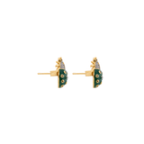 MINI ROYAL THOT EMERALD STUDS EARRINGS
