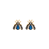 MINI VESPA HAPPI LONDON BLUE STUDS EARRINGS