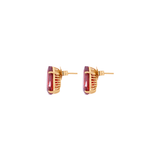 NU ANKA DROP GARNET STUDS
