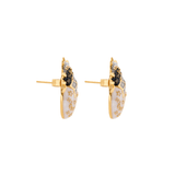 THEA PEARL BLACK STUDS EARRINGS
